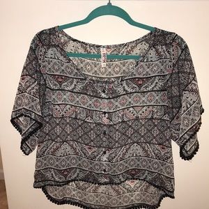 Sheer Button-up Shirt